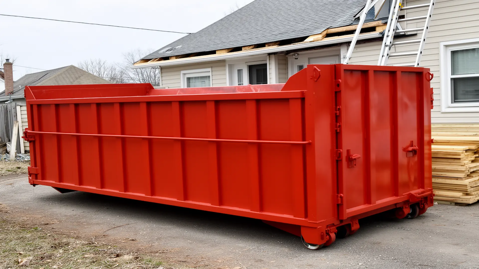 Roll-off dumpster from Clint's Asheville Dumpster Rental in Asheville, NC